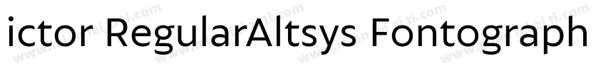 ictor RegularAltsys Fontographer字体转换